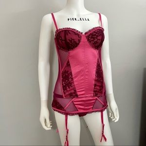 36C 2pc Vs Victoria’s Secret Sexy Little Things Bustier Corset with garter Skirt